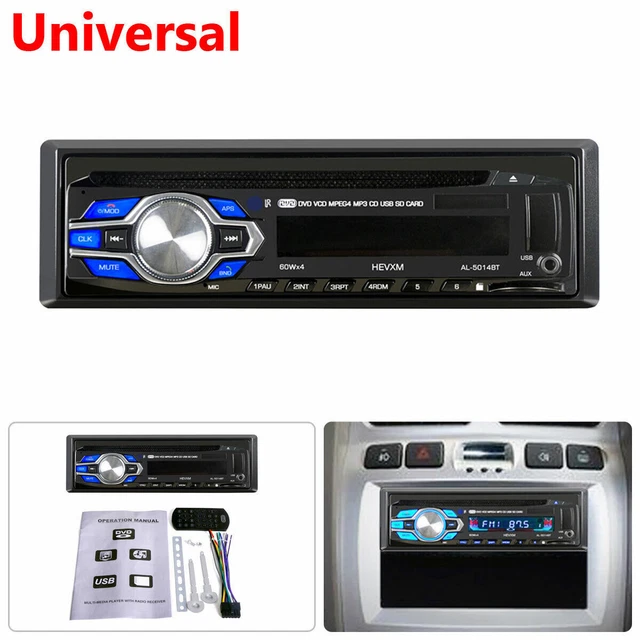 5014BT 60WX4 Single Din Auto Car Bluetooth DVD CD Player Control MP3 Radio WMA