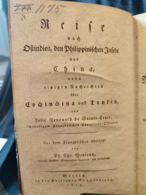 Reise nach Ostindien, den Philippinischen Inseln und China, nebst einigen  1811 3