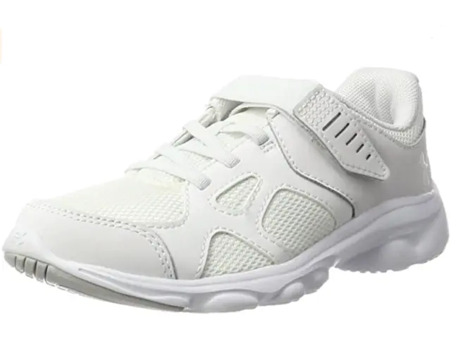 Under Armour Pace Junior Kids UK 13 EU 31.5 Triple White Running Shoes Trainers