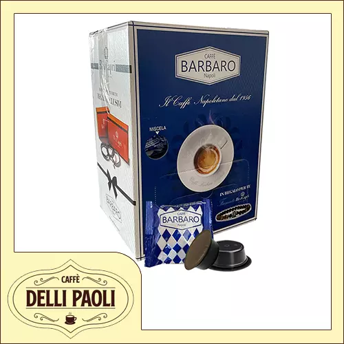 100 capsule Caffè Barbaro Cremoso Napoli miscela BLU compatibili con A Modo Mio