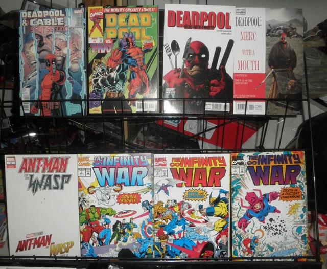 Infinity War, Ant-Man & The Wasp 1, and Deadpool comic book lot