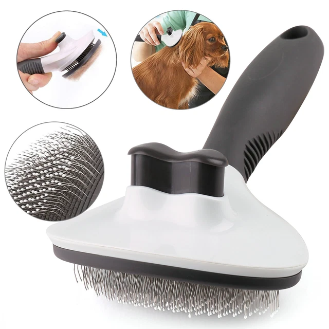 Pet Hair Remover Dog Cat Comb Grooming Massage Deshedding Self Cleaning Brush