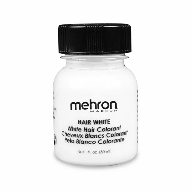 Hair White with Brush - 1oz Color for Hair Beard Moustache By Mehron