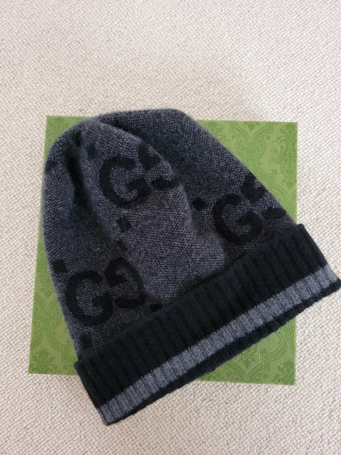 GUCCI Mütze/Beanie aus GG Kaschmirjacquard Unisex NP 390 € - top Zustand!