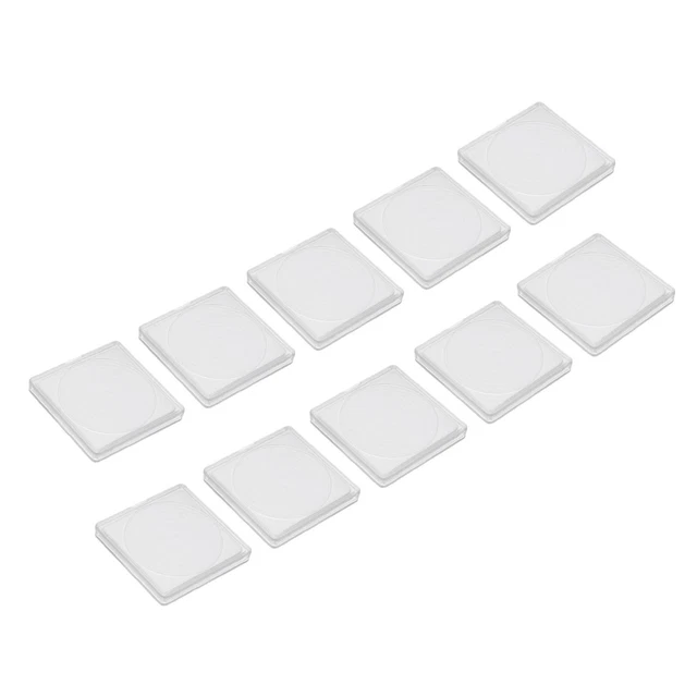 10 piezas. Soporte para monedas caja de colección de monedas, caja de visualización de monedas, para monedas de 18-38 mm, blanco