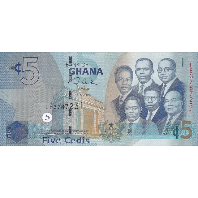 [#195815] Ghana, 5 Cedis, 2007, 2007-07-01, NEUF