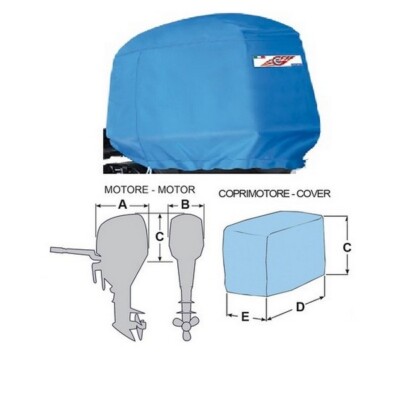 Nautica COPRIMOTORE FUORIBORDO 300 DENARI GRIGIO NAUTICA IMPERMEABILE RIMESSAGGIO TELO 