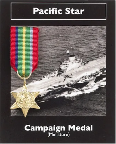 Pacific Star Medal Burma Clasp British Army War WW2 Miniature Repro historian bn