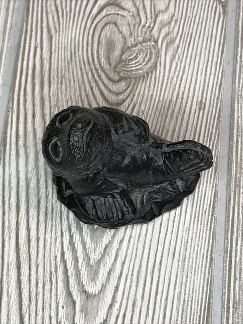 Black Sea Otter Figurine Vintage Resin 3" Long Ocean Sea Aquatic Animal