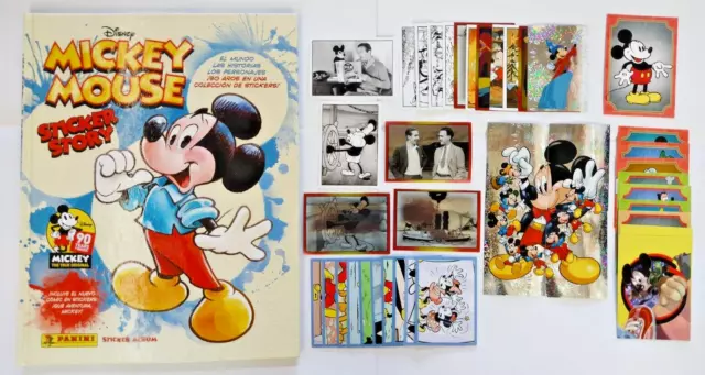 Mickey Mouse Disney 90 Years Panini Hardcover Album + Complete Set Stickers/Card