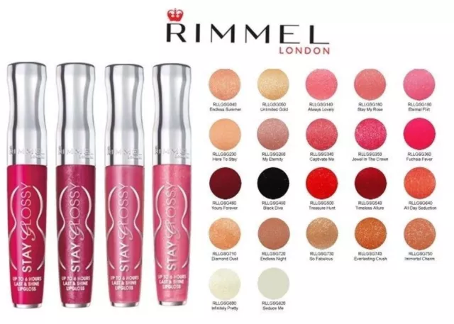 Rimmel Stay Glossy 6 Hour Lipgloss Lip Gloss Pick A Color