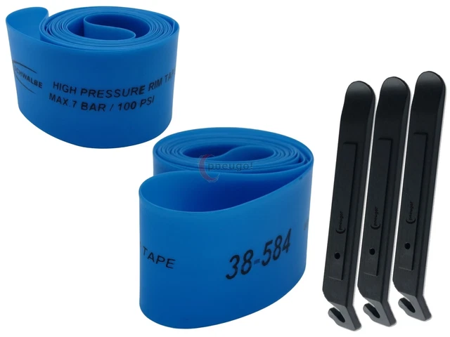 2x Schwalbe Felgenband Super HP 27.5 Zoll 38-584 (B:38mm D:584mm) +3 Reifenheber