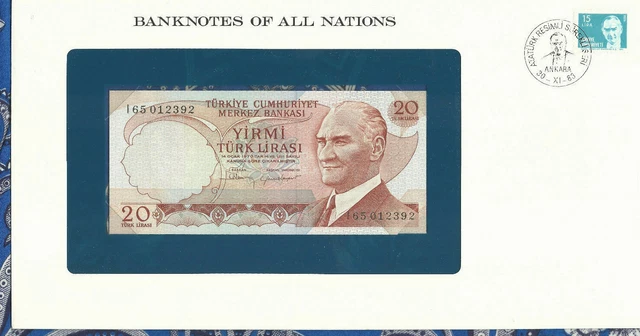 Banknotes of All Nations Turkey P-187b 1983 20 Lira UNC Prefix I65