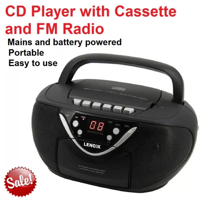 PHILIPS CD Player Cassette Player Stereo Portable Boombox USB FM Radio MP3  Tape for sale online