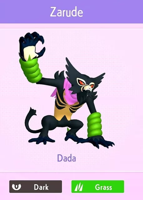 ✨ ZARUDE DADA SCARF ✨ 6IV COCO MOVIE EVENT ✨ NON Shiny ✨ Pokemon Sword  Shield