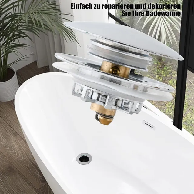 Bouchon de baignoire universel, 72mm de diamètre, 1 pièce, pour lavabo de  salle de bain, évier