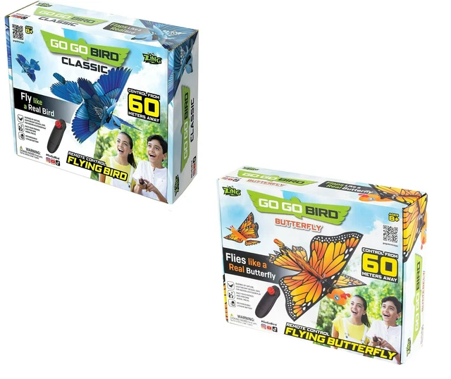 ZING GO GO Bird Remote Control Flying Toy Looks Flies Like A