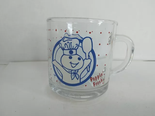 1991 Anchor Hocking Pillsbury Doughboy Poppin' Fresh Glass Mug/Cup bob2