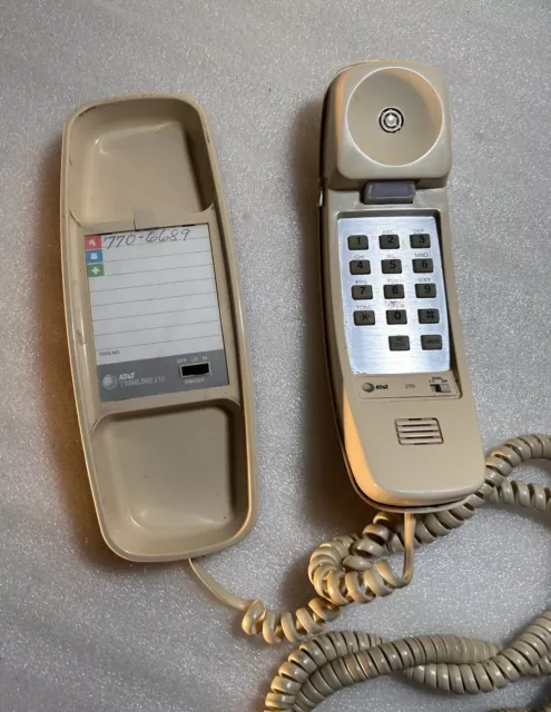 Vintage AT&T Basic Trimline 210 Corded Phone  Wall-Mountable Tested Working