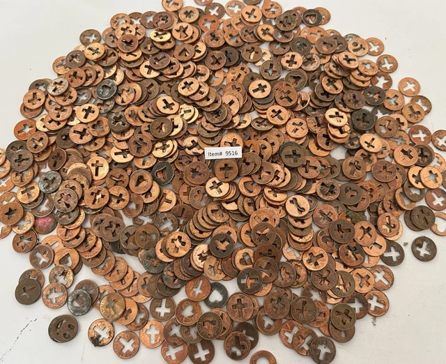 3 lbs. Punched Pennies - Crosses, Angels, Stars, & Other Shapes - Item #9516