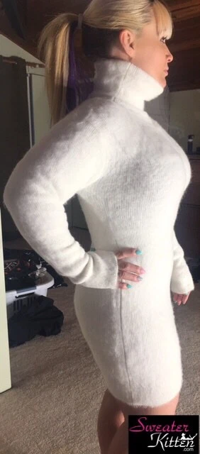 ULTRA THICK Fuzzy Fluffy Fitted Angora Sweater With Tight