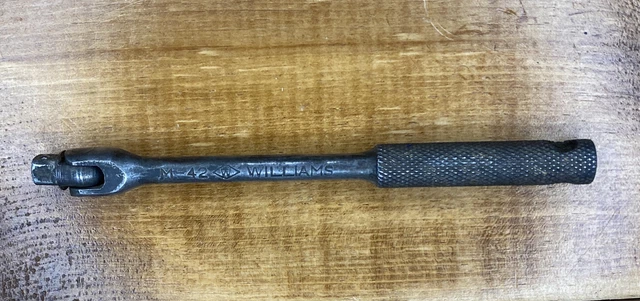 Vintage WILLIAMS 1/4" Dr. Flex Head Breaker Bar M-42 **Made In USA** W Diamond Vintage WILLIAMS 1/4" Dr. Flex Head Breaker Bar M-42 **Made In USA** W Diamond