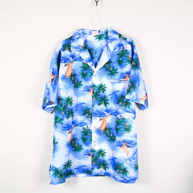 Vintage Authentique Chemise Hawaïenne 2XL Fête Col Motif Rétro Aloha