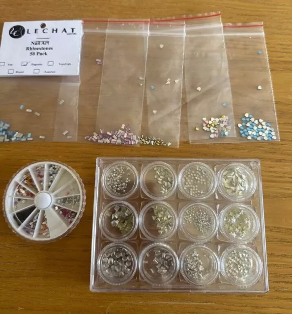 Nail Art Gems, Studs, Rhinestones Bulk Lot