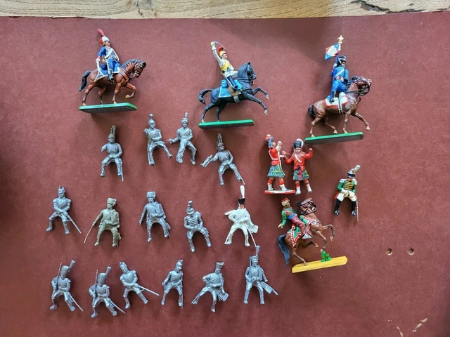 Lot De Soldats Starlux : Indiens, Cowboys, Britains, Acédo, Guilbert, Michel (années 60)
