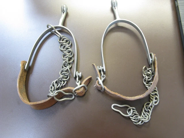 Vintage Pair of Western Riding Spurs / Cowboy / Hunting Steel / Iron Spurs