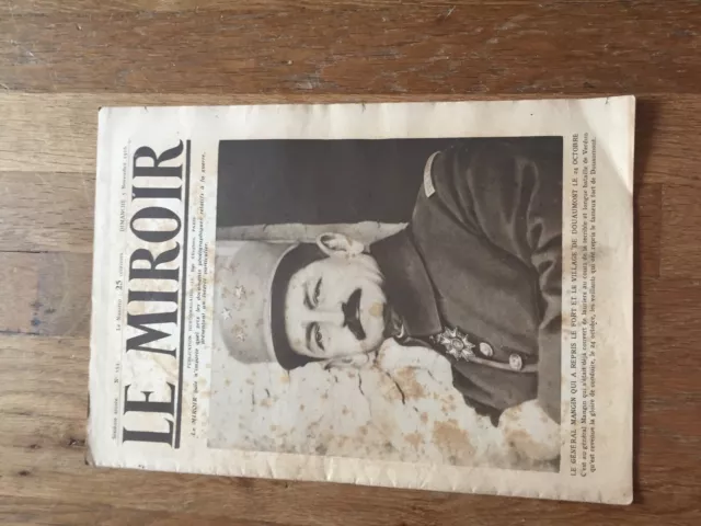 JOURNAL LE MIROIR 154 5 novembre 1916 general mangin