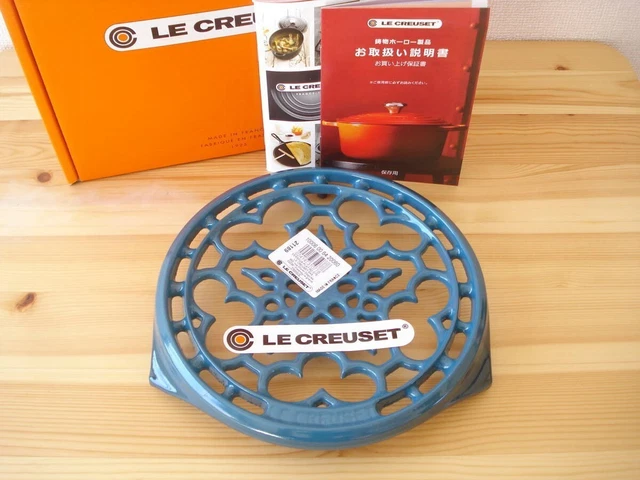 Le Creuset Rotondo Treppiede Colore Profondo Verde Blu 21cm Ghisa Made IN