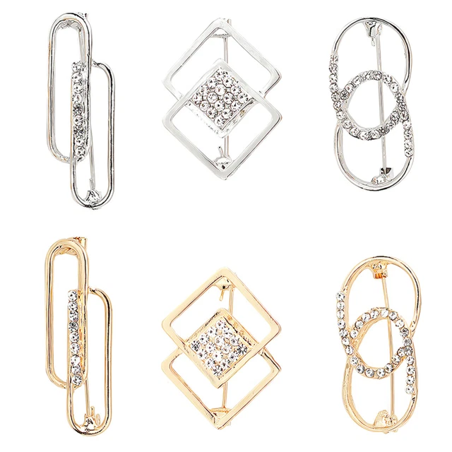 6 Pcs Skirt Anti-slip Buckle Metal Women's Brooch Bouquet Brooches and