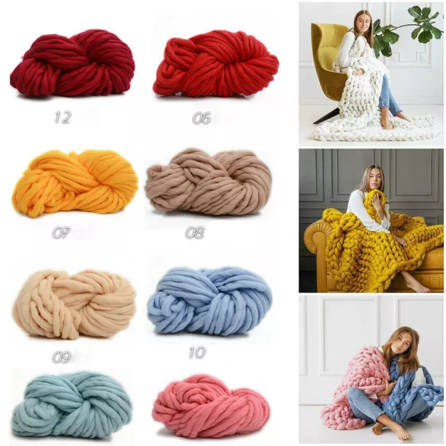 250g/Ball Chenille Wool Chunky Yarns DIY Knitting Crochet Blanket Thread  Yarns