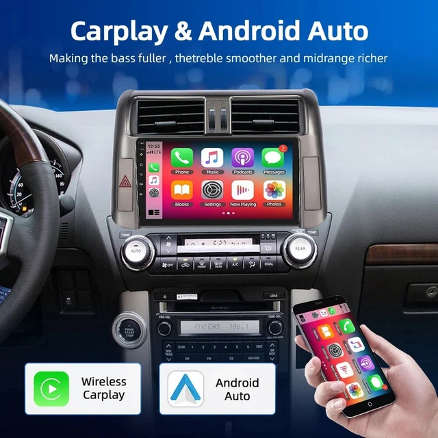 WIRELESS APPLE CAR Play And Android Auto Head Unit For Toyota Prado