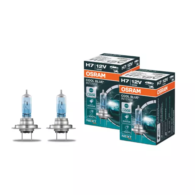 2 Stück OSRAM H7 COOL BLUE INTENSE (NEXT GEN) 5000K +100% 12V 55W PX26d