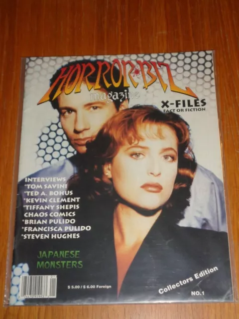 Horror Biz #1 Collectors Edition X-Files Tom Savini Brian Pulido Us Magazine =