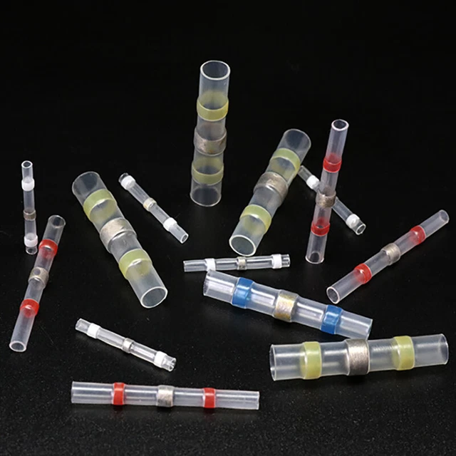 HEAT SHRINK SLEEVE Electric Butt Wire Terminals Connector Solder Seal