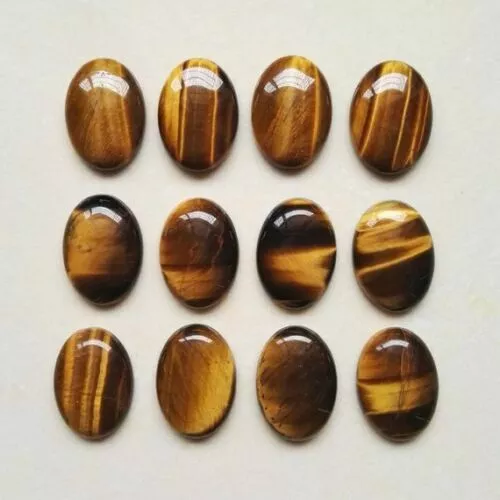 SALE!! Great Natural TIGER'S EYE Oval Cabochon 3X5 MM To 10X14 MM Loose Gemstone