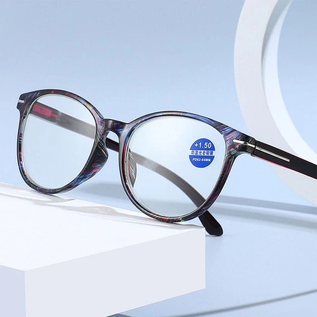 Occhiali da lettura portatili eleganti anti-luce blu montatura ultraleggera