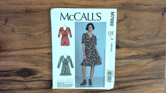 McCalls 7431 Boho Dress Misses Size 6 14 Sewing Pattern Laura Ashley  Cottagecore