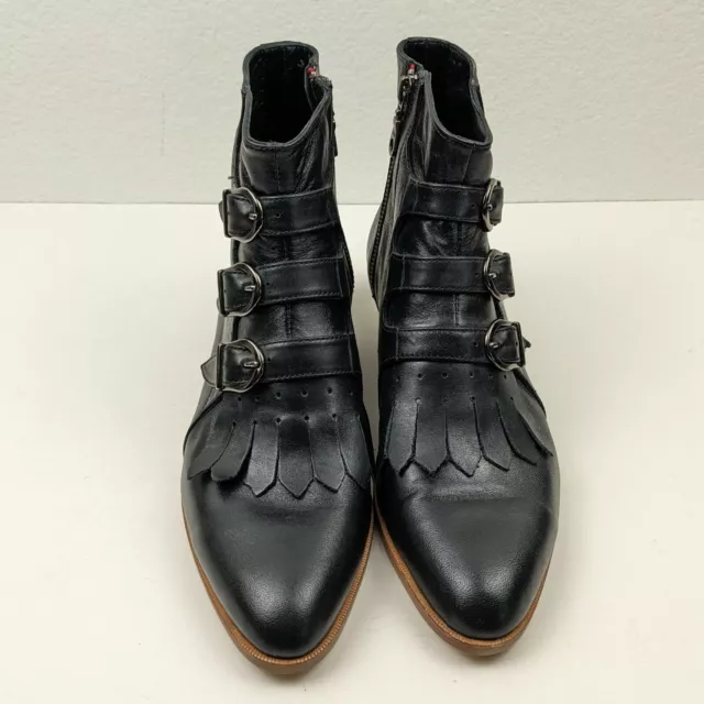 Modern Vice Classic Jett Black Leather Boots Women's Size EU 38 / US 8 NWOT 2