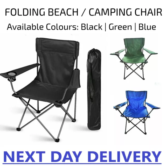 Portable Folding Camping Chairs Lightweight Outdoor Garden Beach Picnic Chair UK