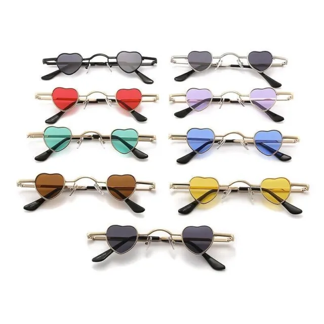 Mini Glasses Men Fashion Hip Hop Sunglasses Small Heart Personalized Shades J