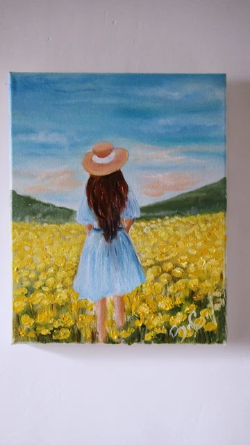 Quadri moderni figure Collezione stagioni olio su tela  30x24 dipinti a mano