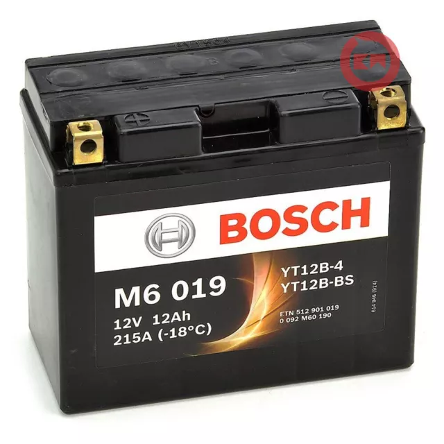 BATTERIA BOSCH M6 019 YT12B-BS 12V 12Ah 215A MOTO - SCOOTER 151 x 70 x 131mm