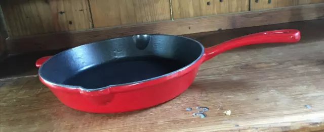 Cuisinart Chef's Classic 10" Enameled Cast Iron Skillet CI22-24CR - Red