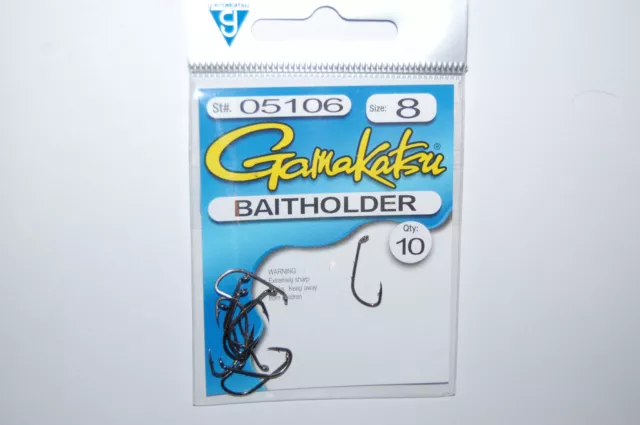 3 PACKS GAMAKATSU Baitholder Hook Size 10 05105 $14.99 - PicClick