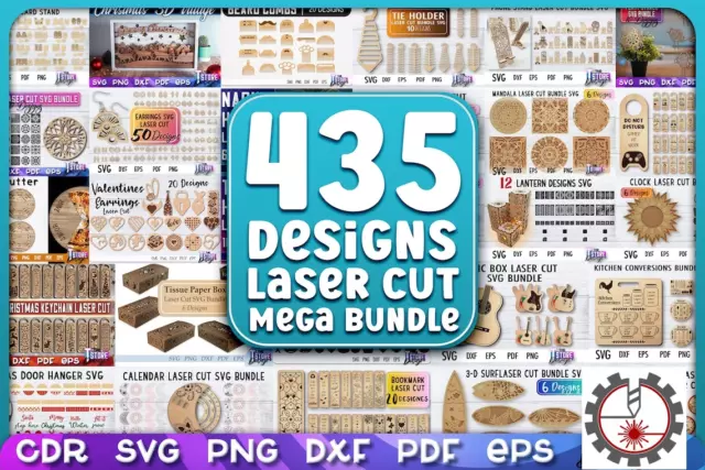 Laser Cut Mega Bundle SVG | CNC Files | Engraving SVG Design | Laser Huge Bundle