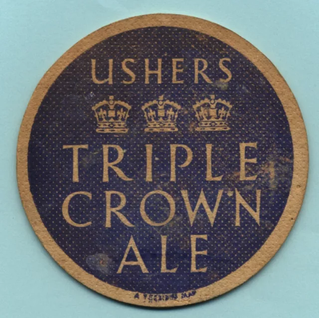 RRA11 - x1 UK beer mat - 1956 Ushers Wiltshire Brewery No.006 (BBCS)